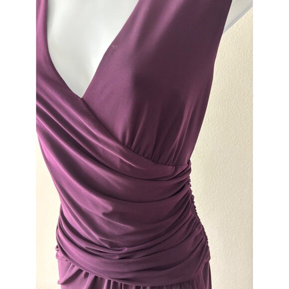 Lauren Ralph Lauren Dress 12 Ruched Draped Sheath V-Neck Cocktail Quiet Luxury - Picture 8 of 16